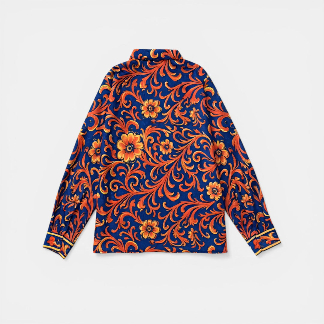 Frances | Long Sleeve Floral Button-Up Blouse
