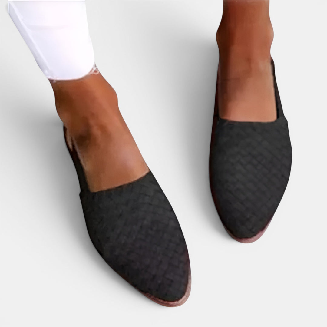 Trudy | Pointed Toe Slip-On Loafer with Textured Upper