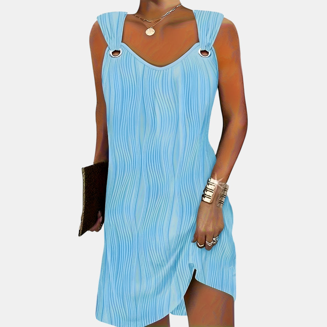 Peggy | Sleeveless Mini Dress with Textured Surface