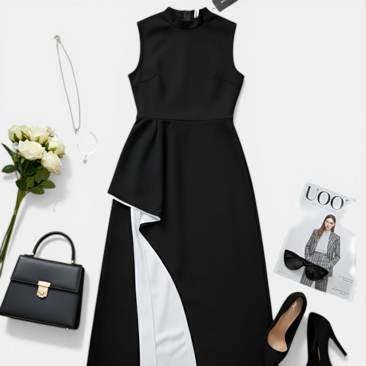 Estelle | Asymmetric Panel Fitted Maxi Dress