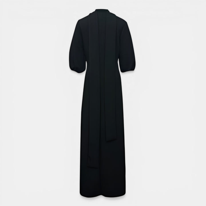 Carol | Puff Sleeve Mock Neck Maxi Dress