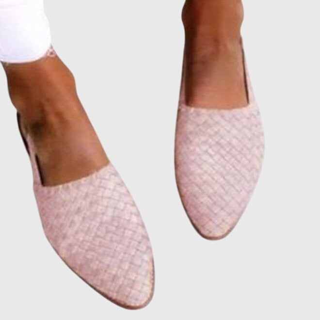 Trudy | Pointed Toe Slip-On Loafer with Textured Upper