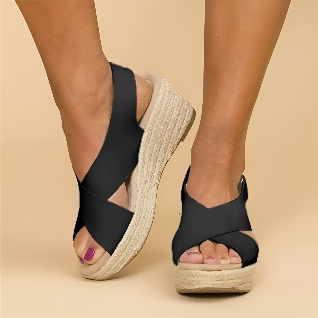 Nadine | Espadrille Platform Slip-On Sandal