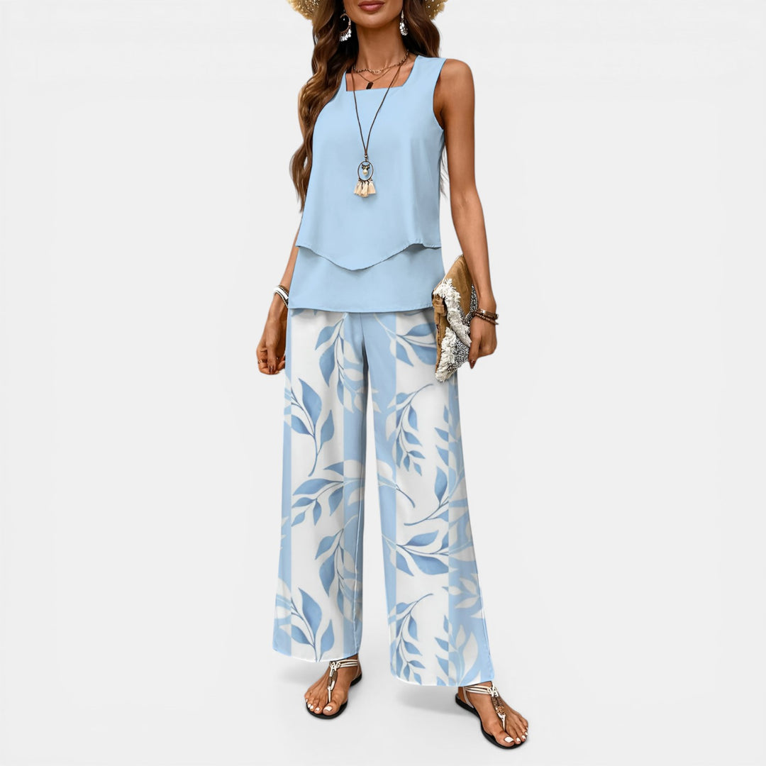 Josephine | Sleeveless Top and Wide-Leg Trouser Set