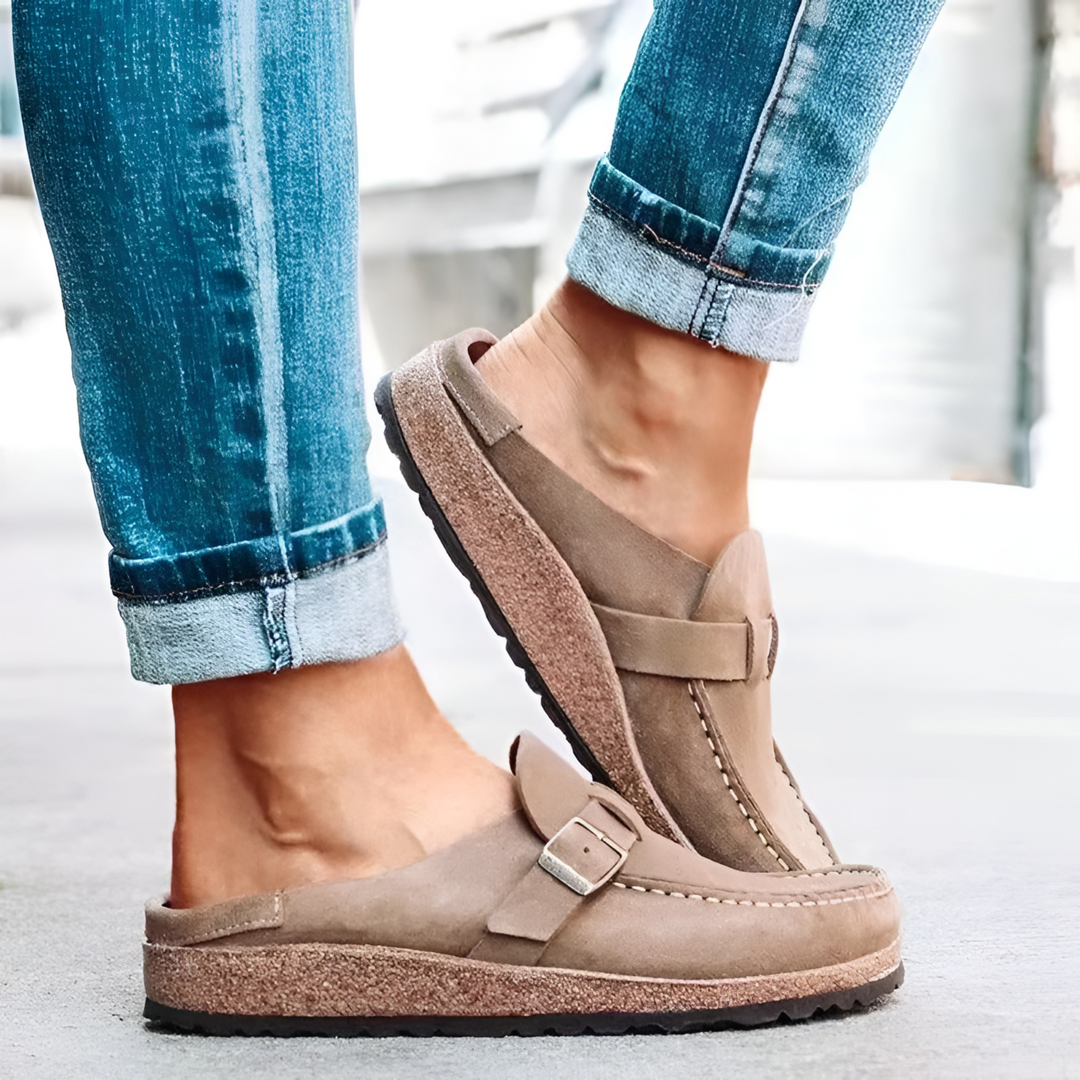 Velma | Platform Buckle Slip-On Mule
