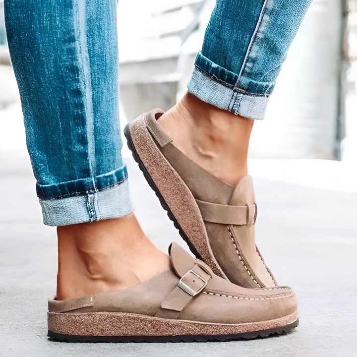 Velma | Platform Buckle Slip-On Mule