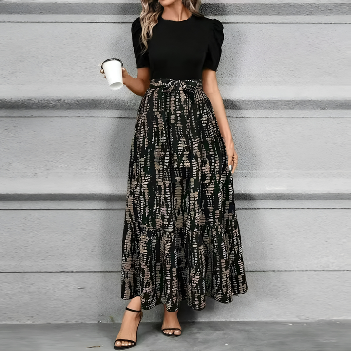 Millicent | Floral Print High Waist Maxi Dress