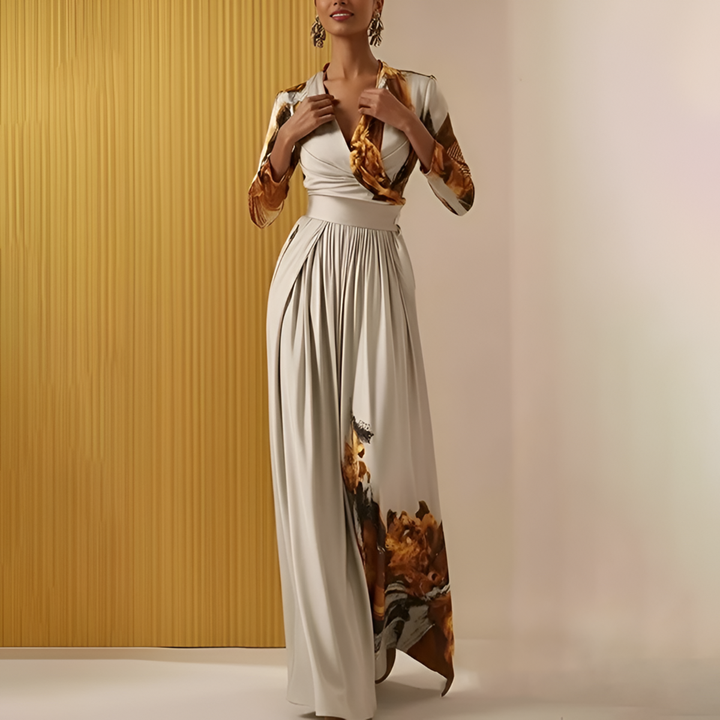 Edna | Floral Print Wide-Leg Jumpsuit