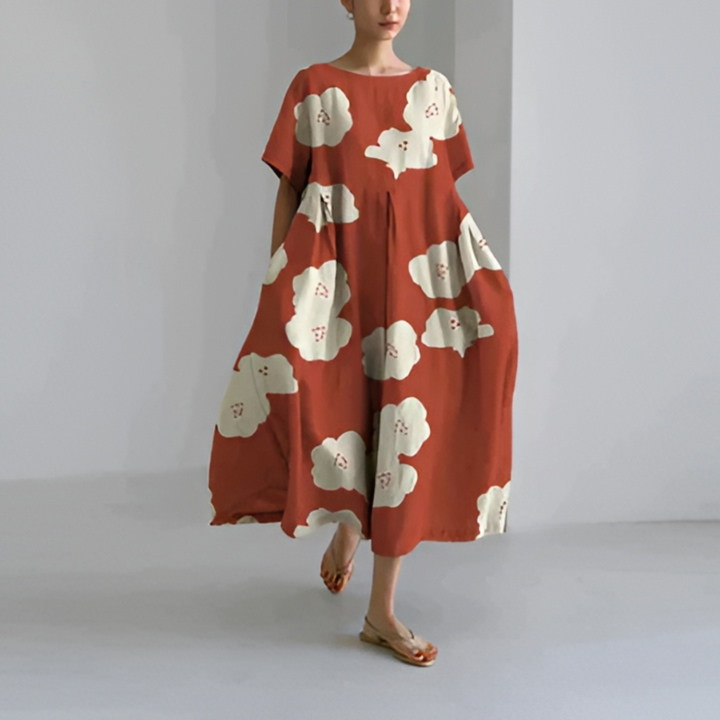 Florence | Oversized Floral Print Maxi Dress