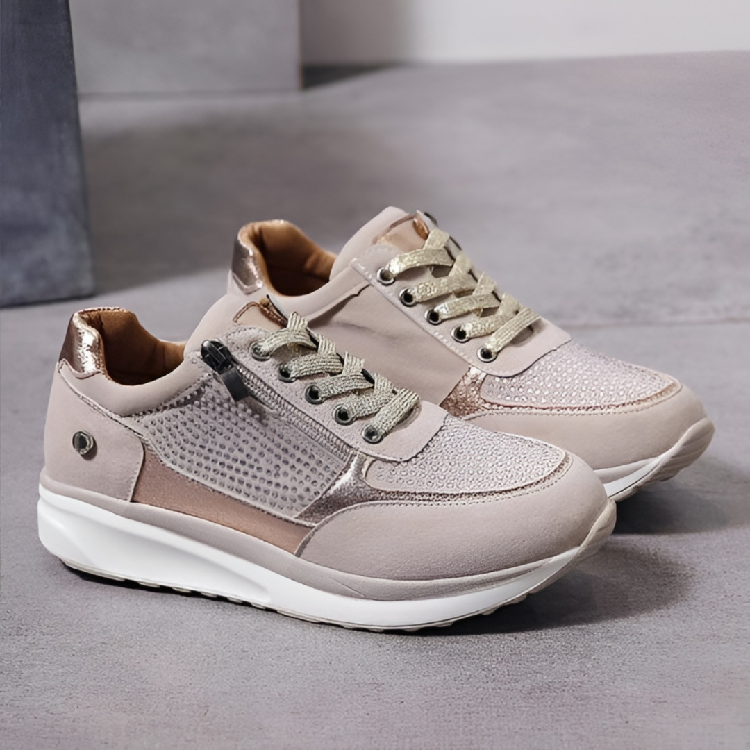 Vera | Lace-Up Side Zip Casual Sneaker