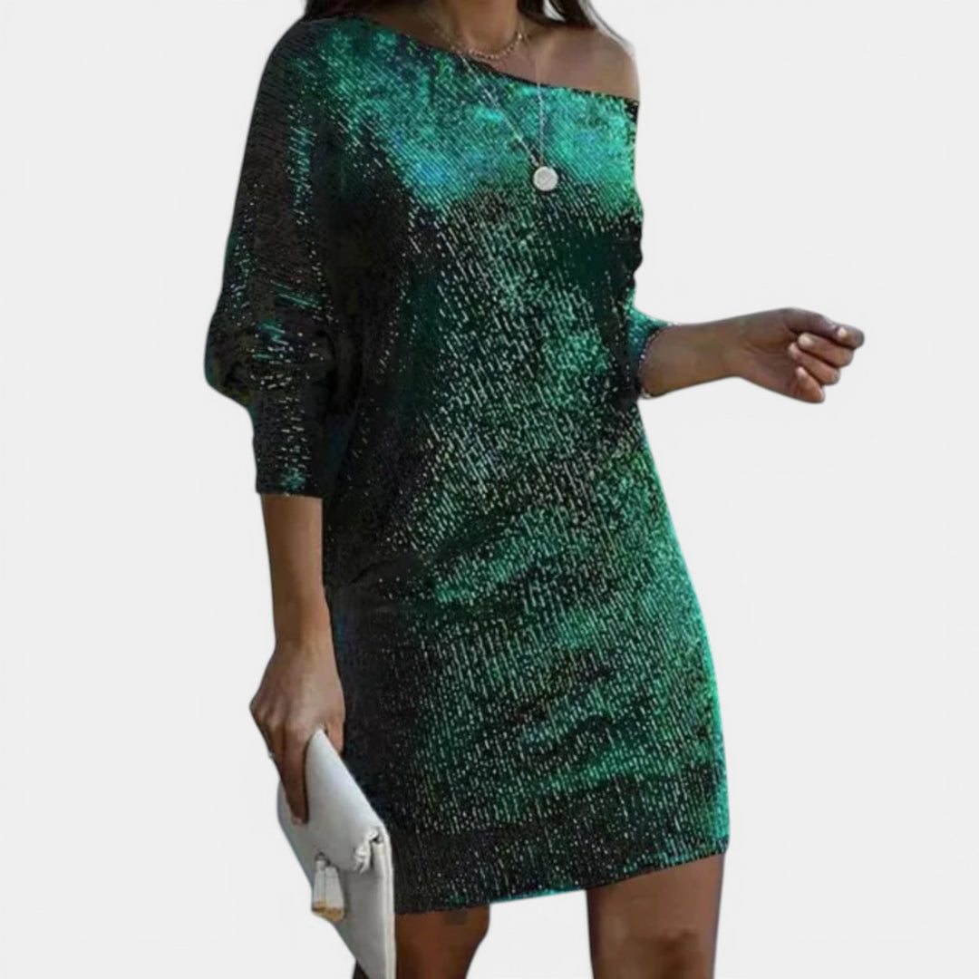Madeleine | Sequin Long Sleeve Mini Dress