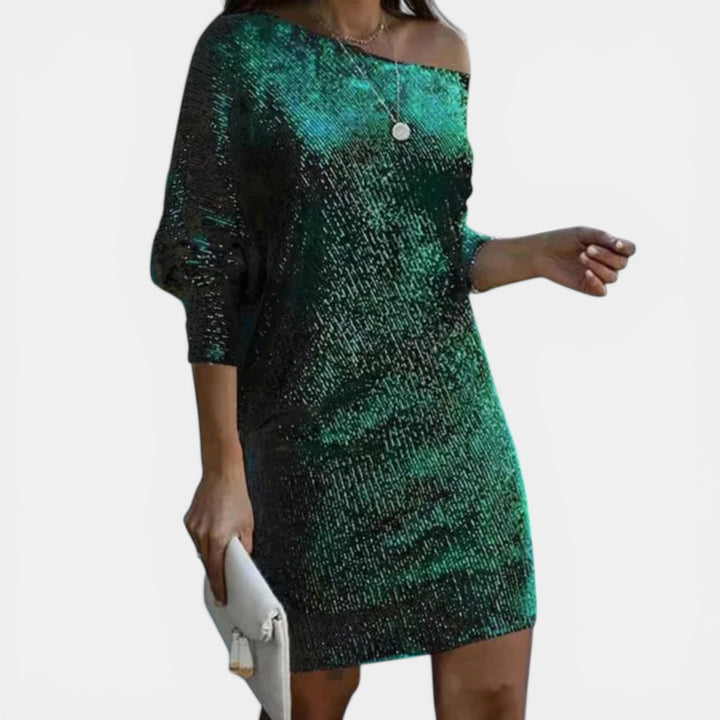 Madeleine | Sequin Long Sleeve Mini Dress