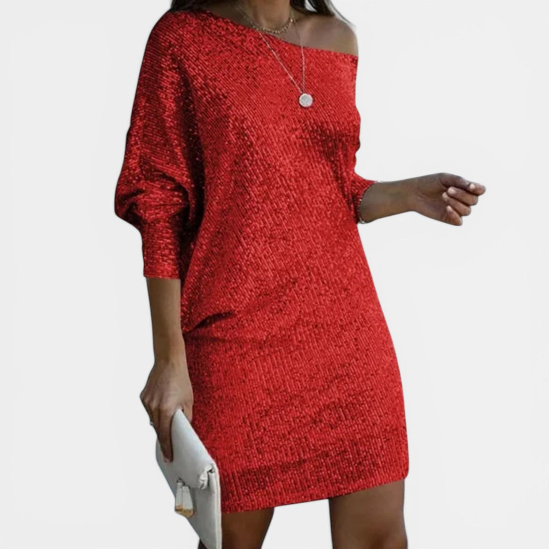 Madeleine | Sequin Long Sleeve Mini Dress