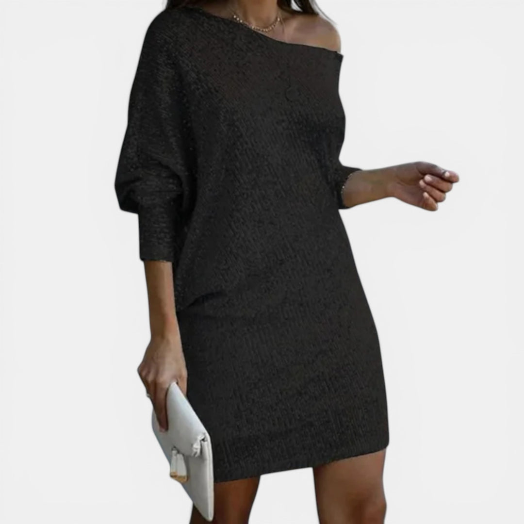 Madeleine | Sequin Long Sleeve Mini Dress