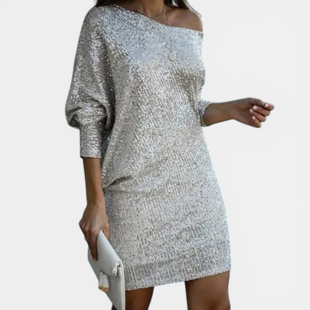 Madeleine | Sequin Long Sleeve Mini Dress