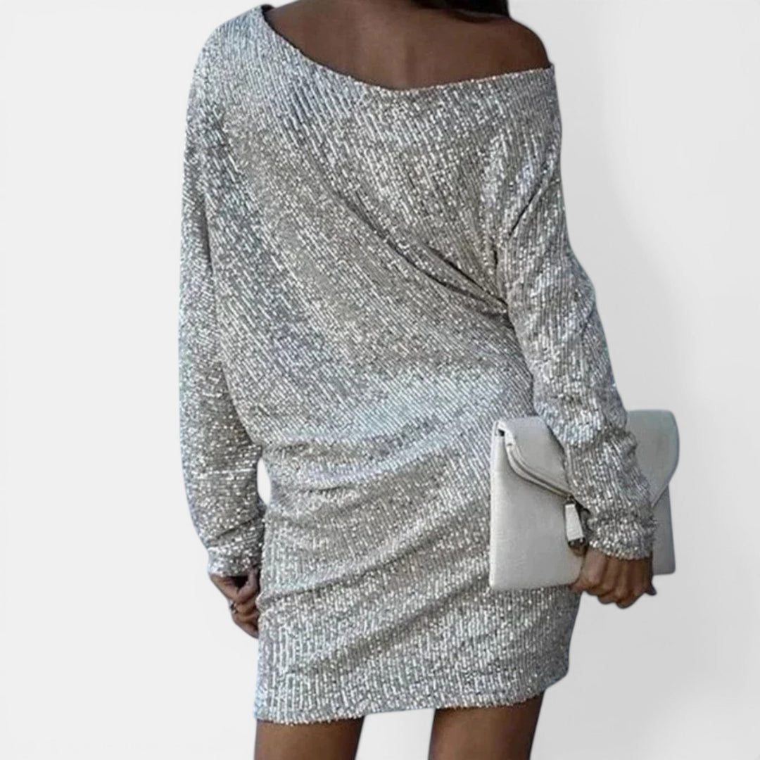 Madeleine | Sequin Long Sleeve Mini Dress