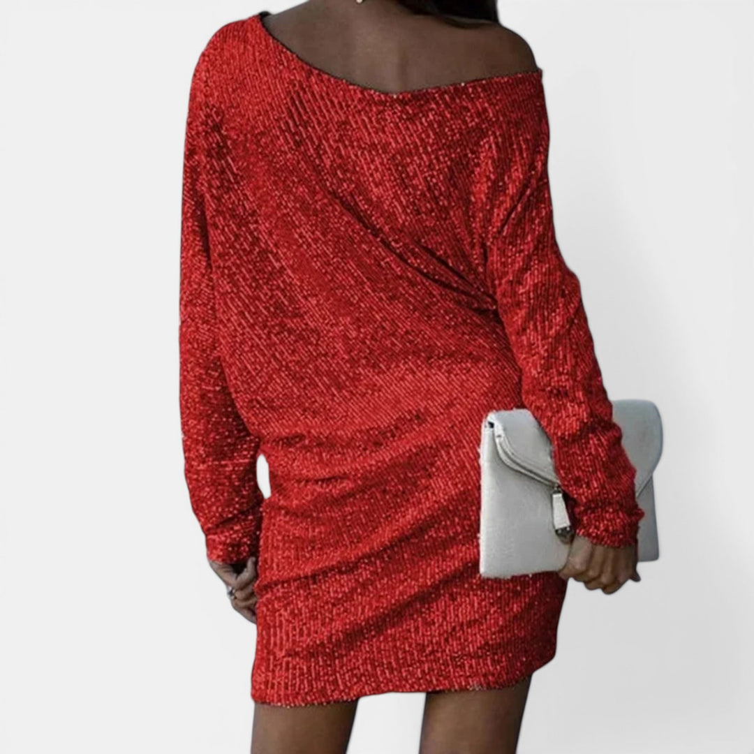 Madeleine | Sequin Long Sleeve Mini Dress