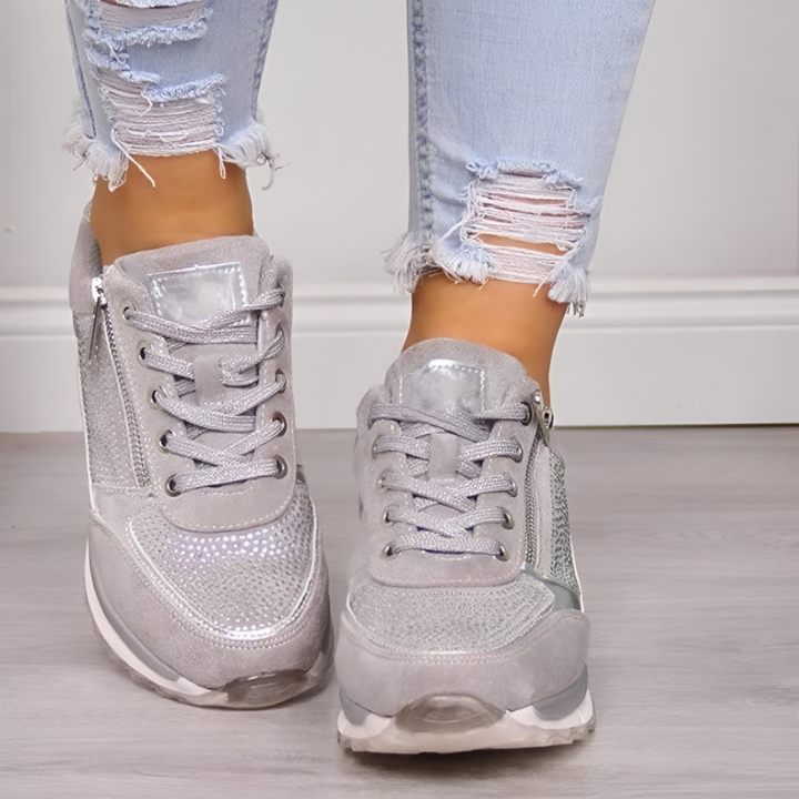 Vera | Lace-Up Side Zip Casual Sneaker