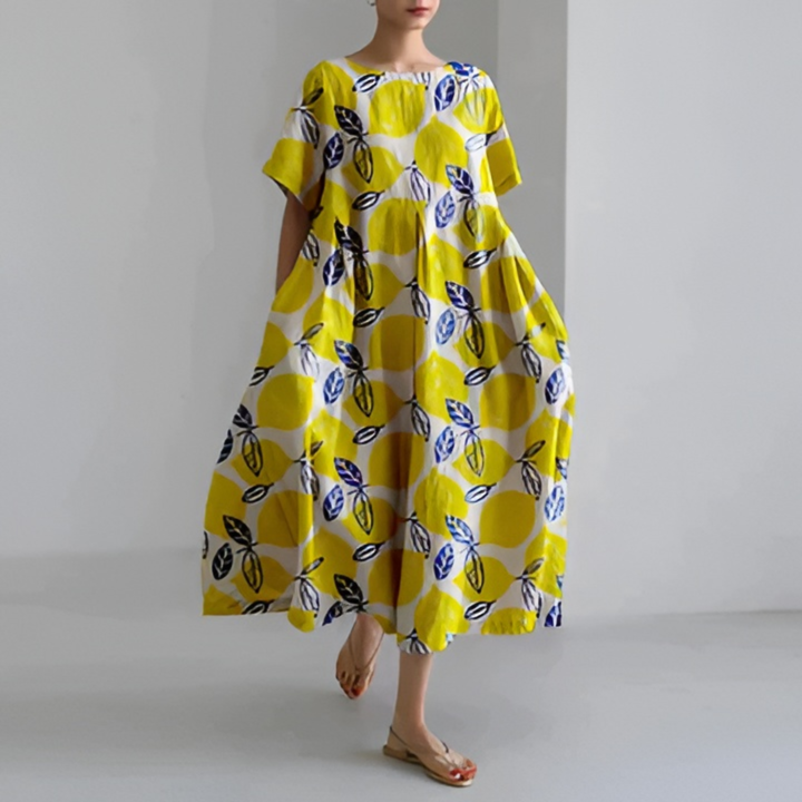 Florence | Oversized Floral Print Maxi Dress