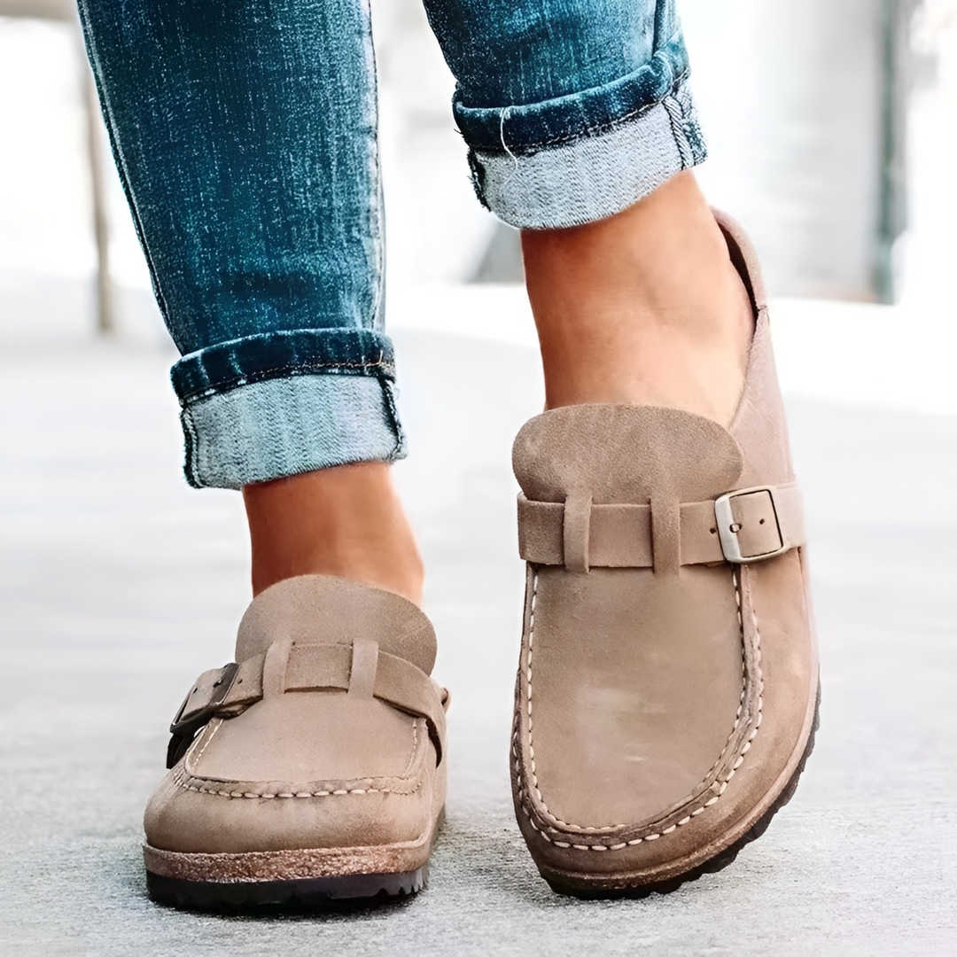 Velma | Platform Buckle Slip-On Mule