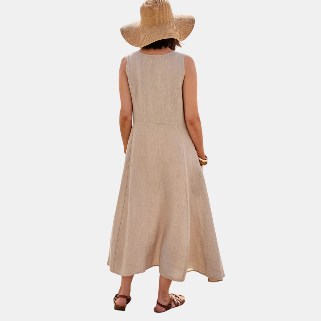 Constance | Sleeveless A-Line Maxi Dress