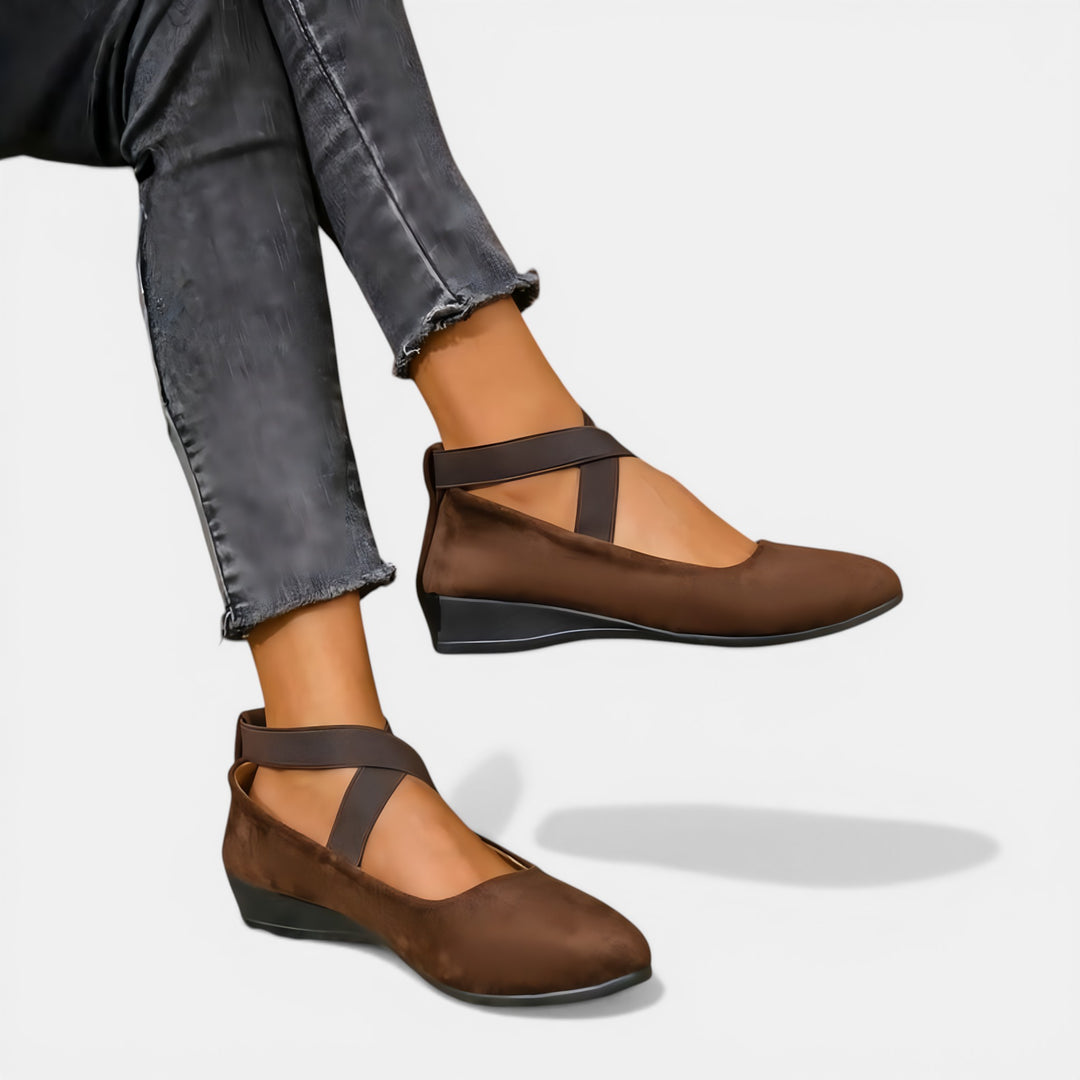 Winifred | Cross-Strap Slip-On Ballet Flat