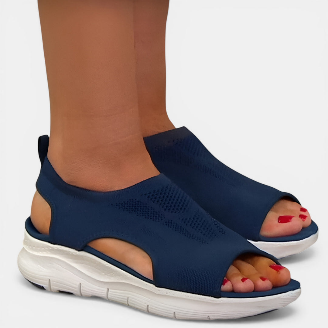 Shirley | Sporty Slip-On Open-Toe Platform Sandal