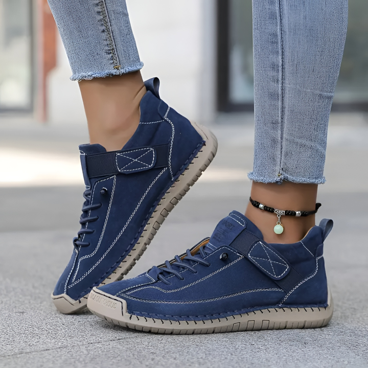 Florence | Lace-Up Sneaker with Topstitched Upper