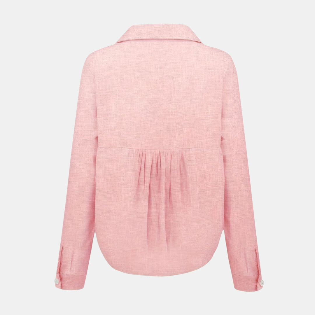 Simone | Long Sleeve Button-Down Lapel Blouse