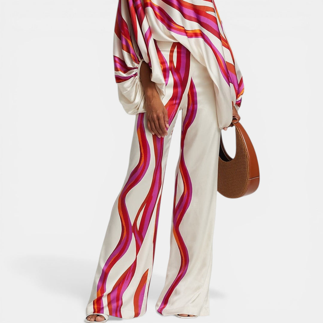 Mildred | Striped Two-Piece Wide Leg Set