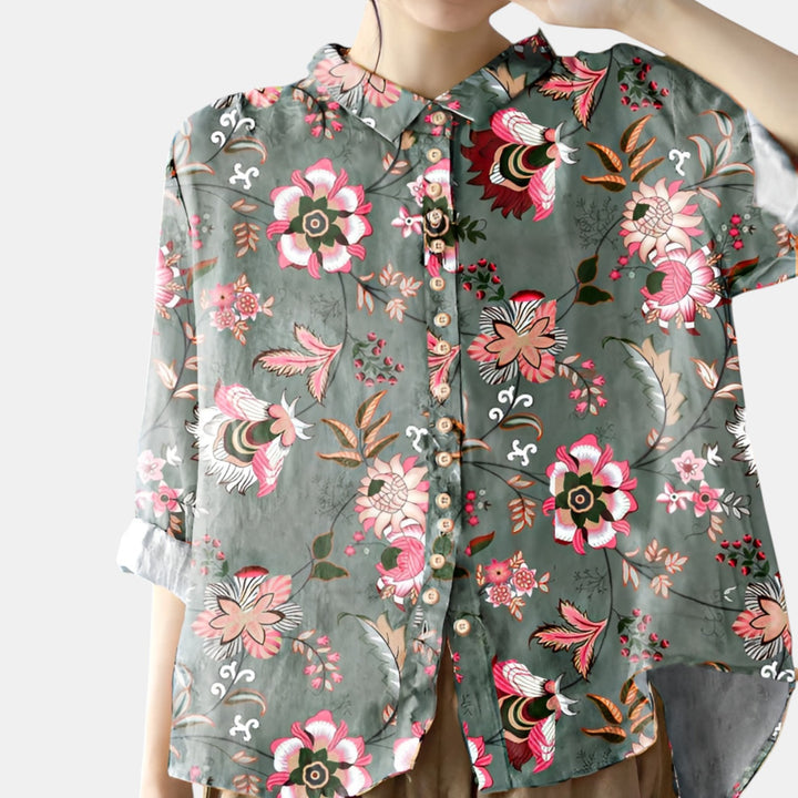 Colombe | Floral Print Peter Pan Collar Blouse