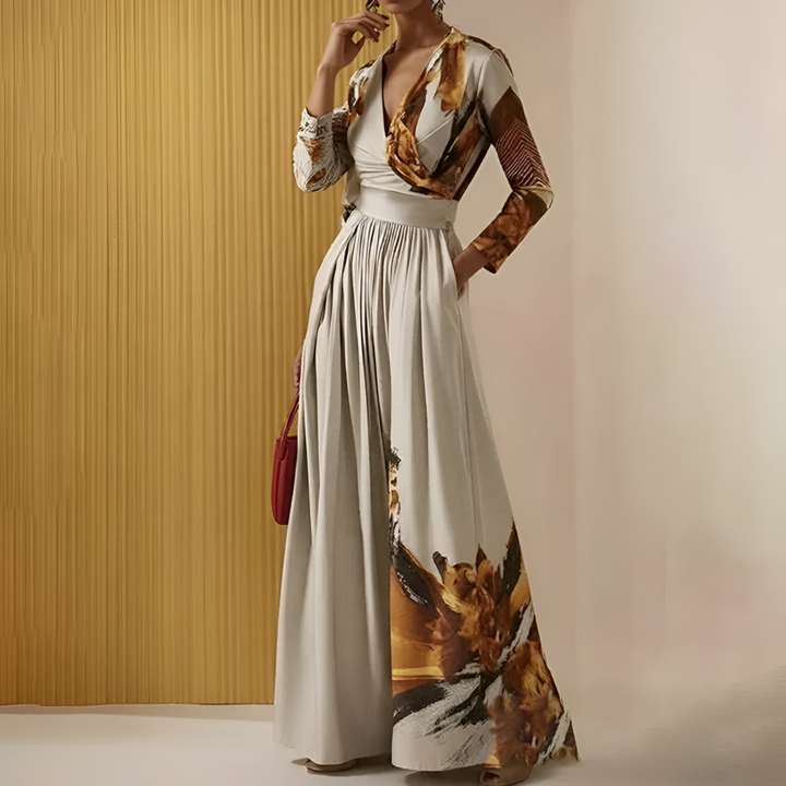 Edna | Floral Print Wide-Leg Jumpsuit