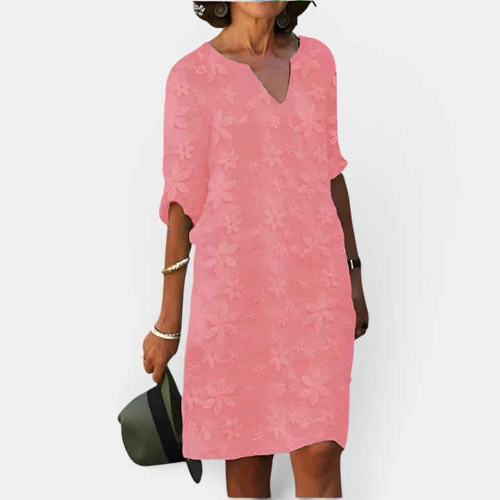 Amber | Floral Knee-Length Shift Dress