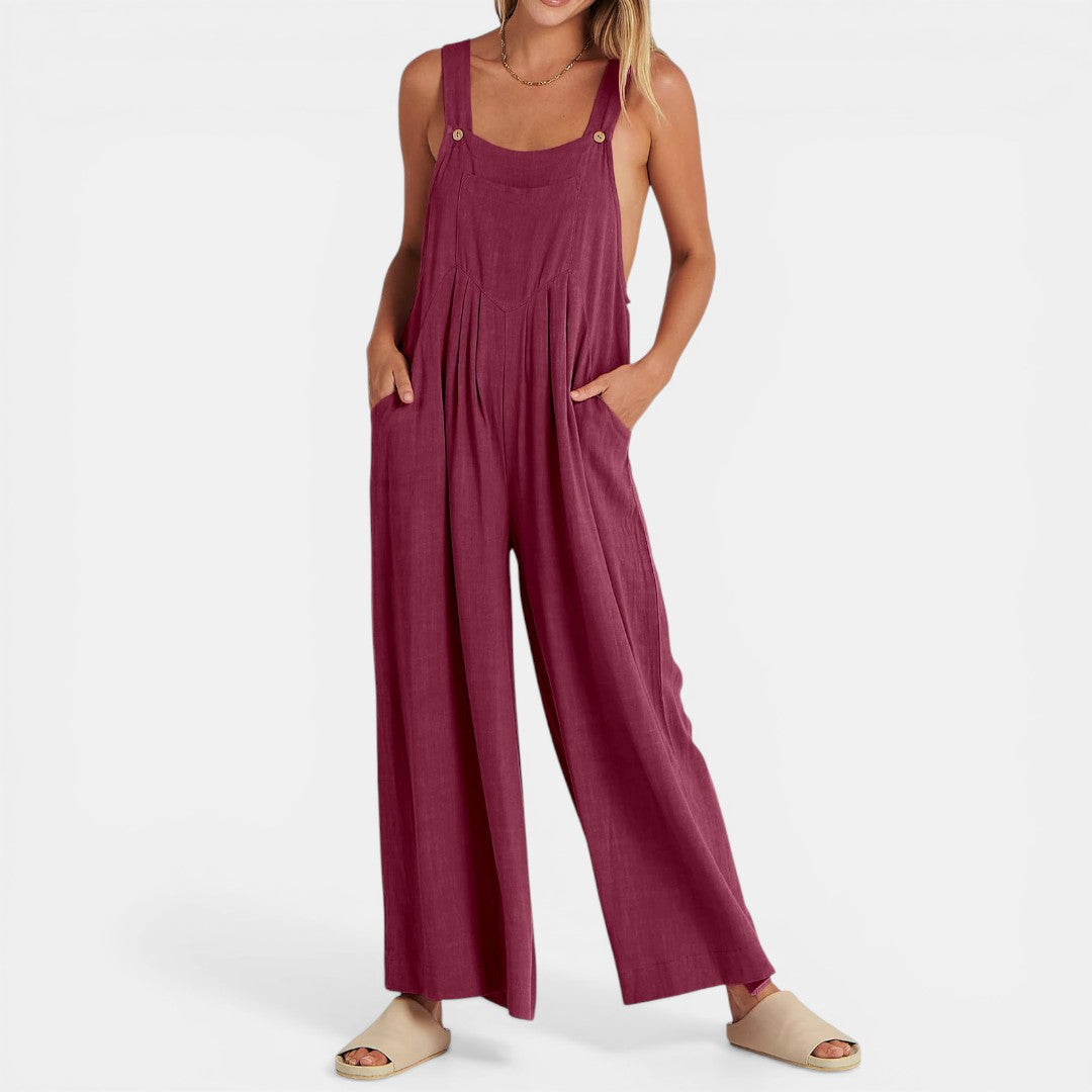 Patricia | Wide Leg Sleeveless Jumpsuit