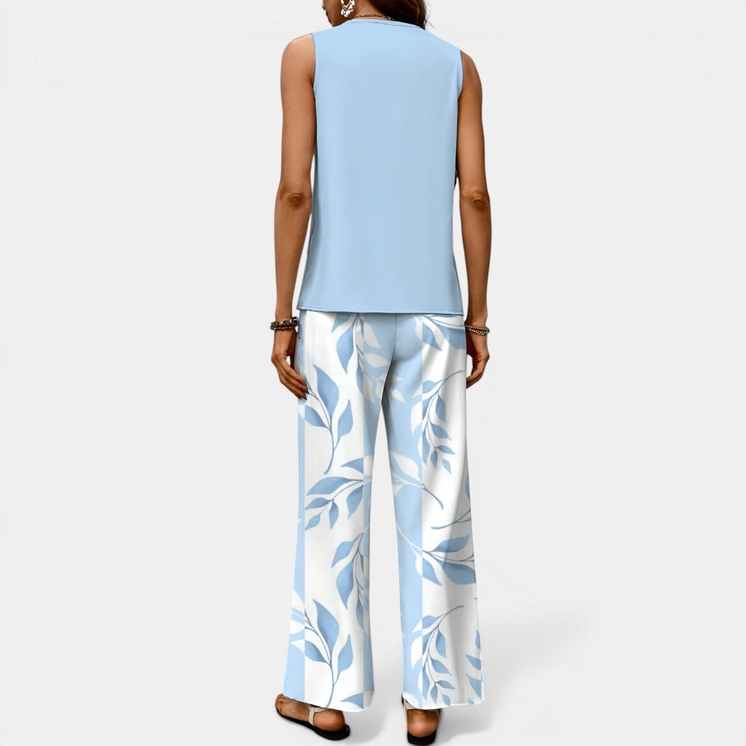 Josephine | Sleeveless Top and Wide-Leg Trouser Set