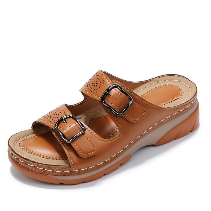 Wilma | Double Strap Platform Slide Sandal