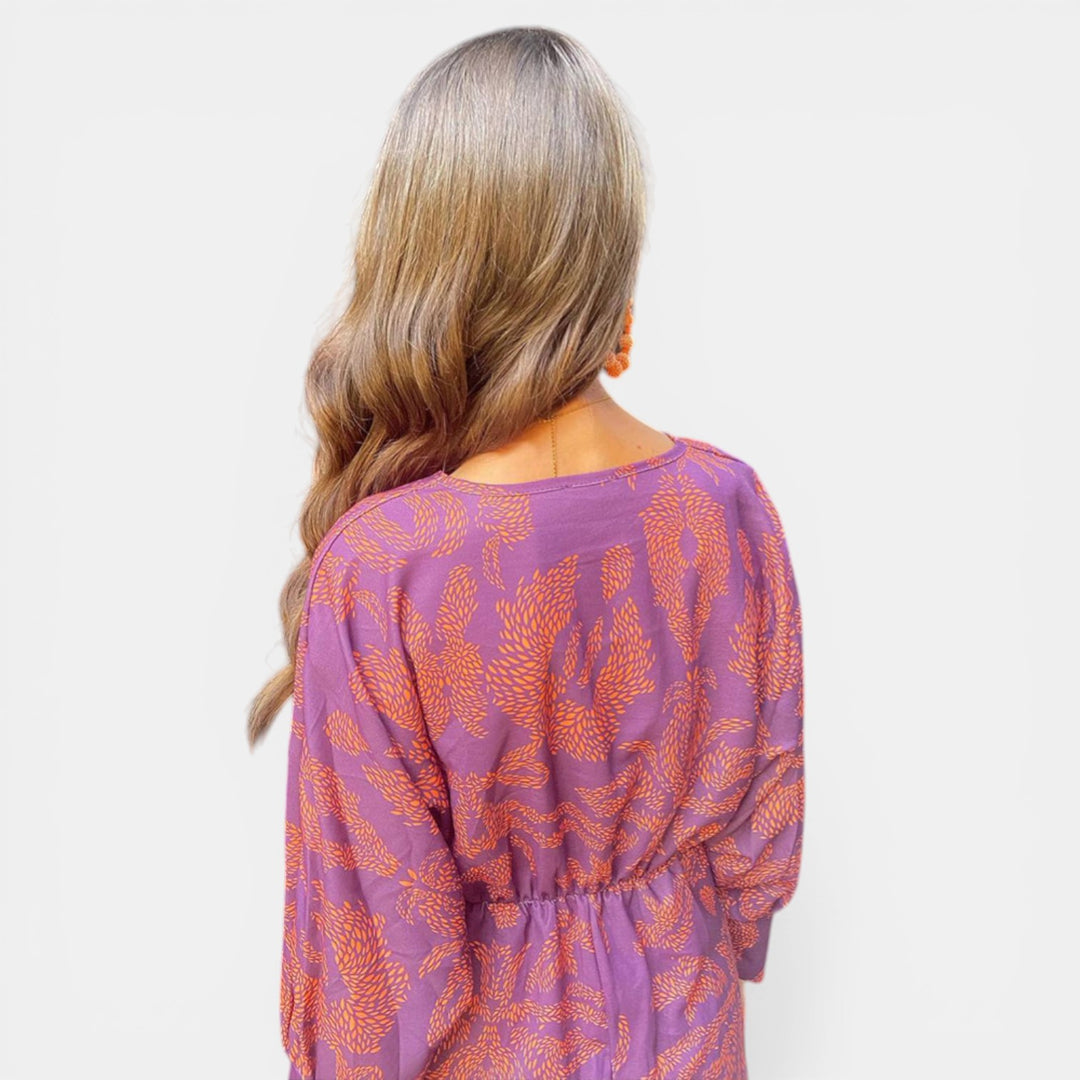 Laura | Twist-Front Long Sleeve Maxi Dress