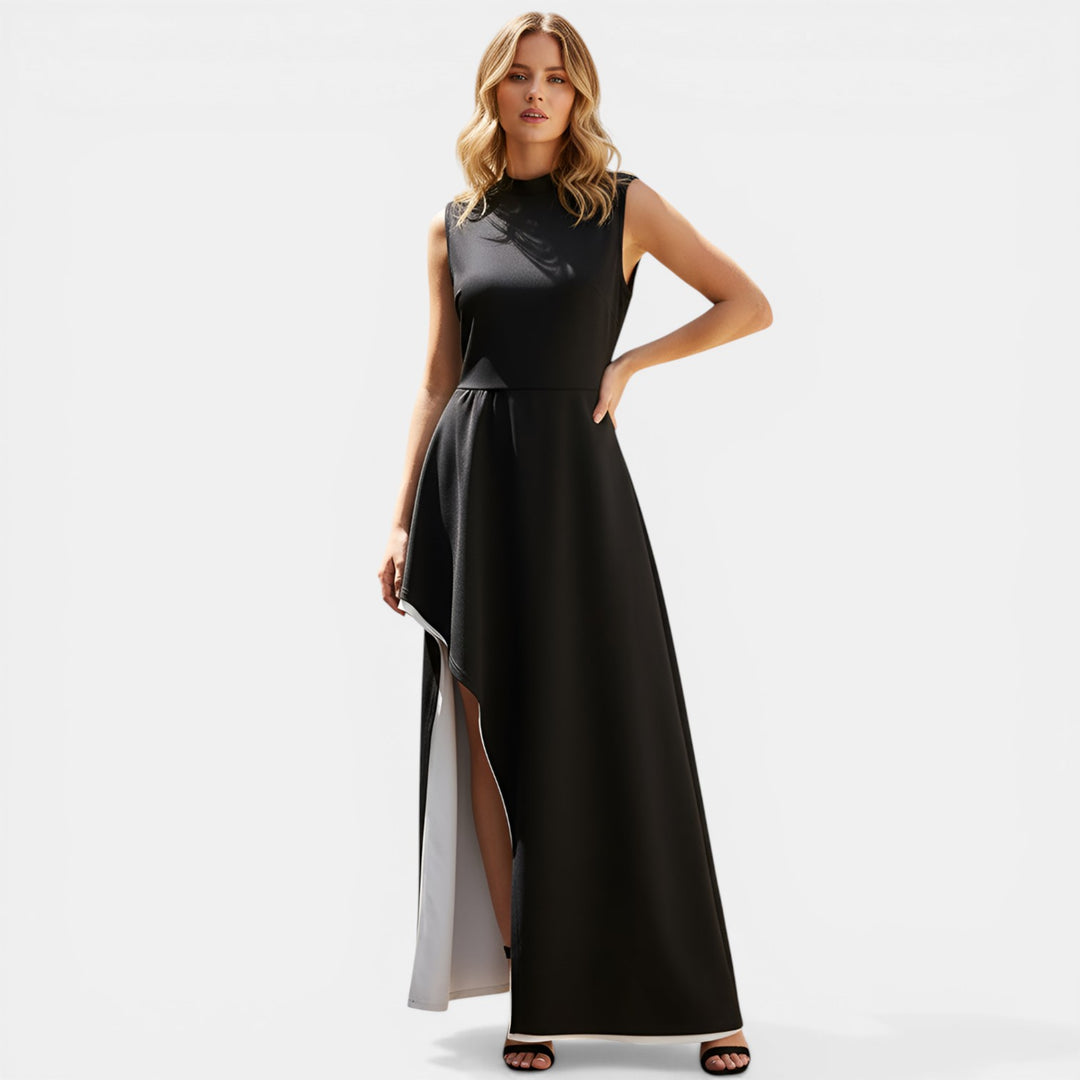 Estelle | Asymmetric Panel Fitted Maxi Dress