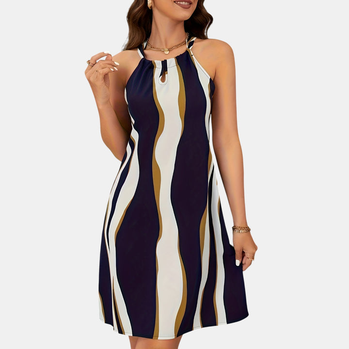 Ruth | Halter Neck Mini Dress with Keyhole Detail