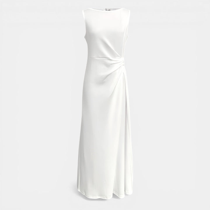Elaine | Sleeveless Ruched Maxi Evening Dress