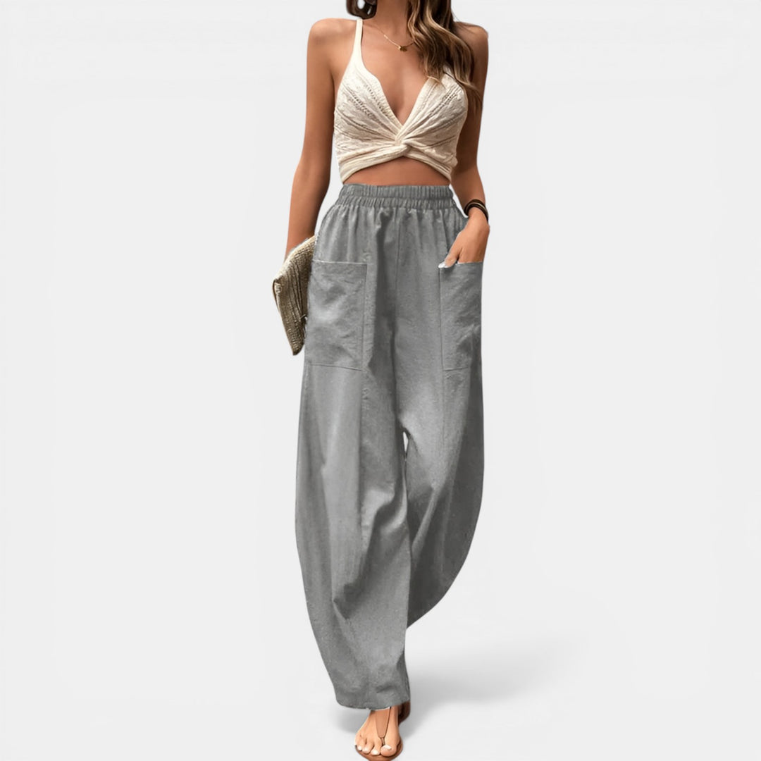 Allegra | Pull-On Wide-Leg Pants