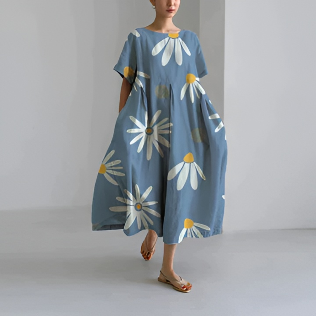 Florence | Oversized Floral Print Maxi Dress