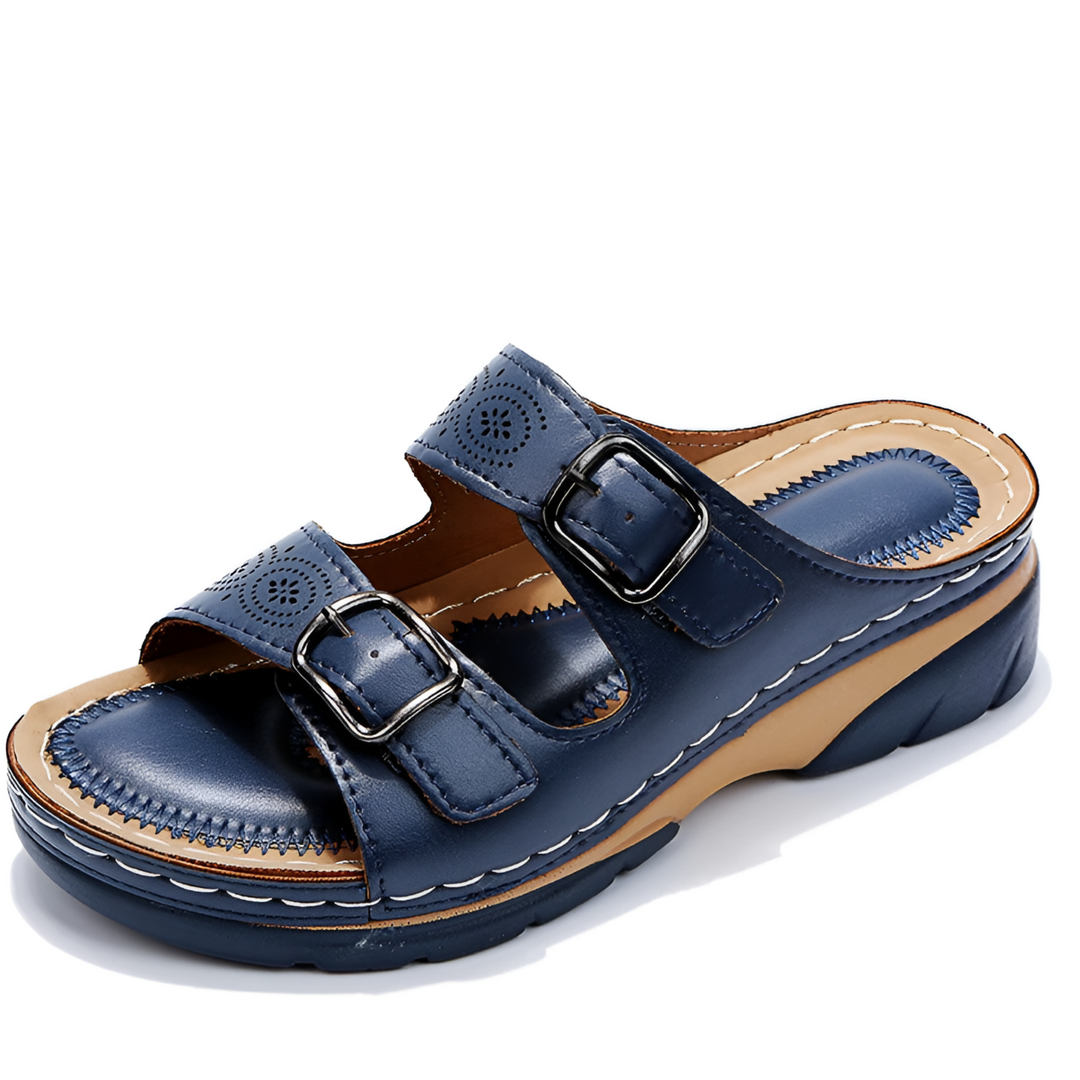 Wilma | Double Strap Platform Slide Sandal