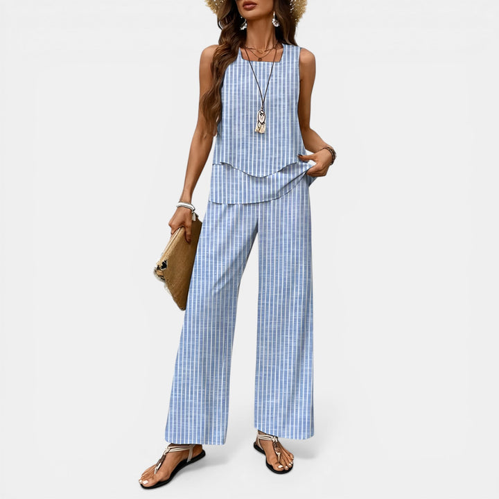 Josephine | Sleeveless Top and Wide-Leg Trouser Set