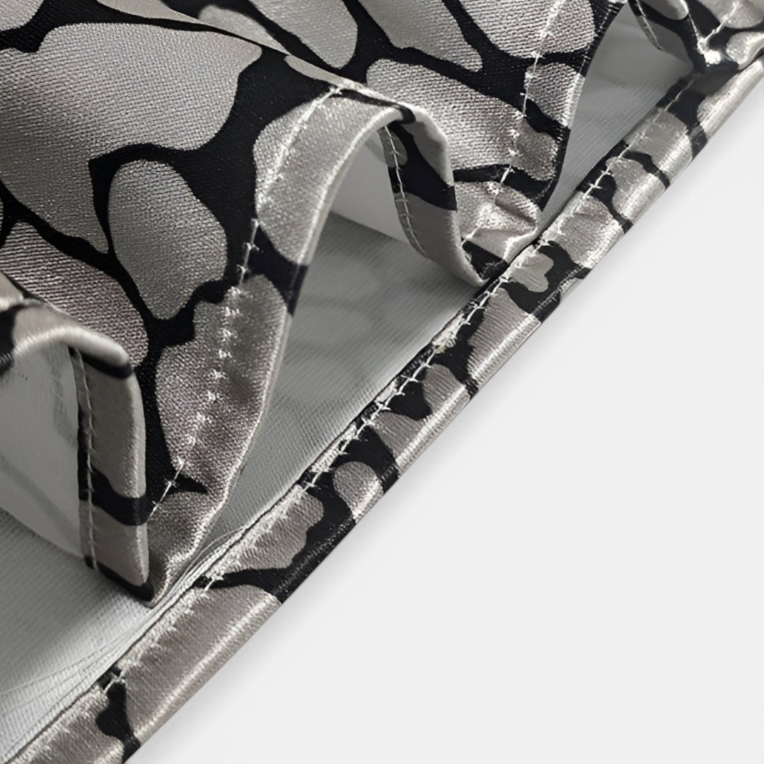 Rosemary | Long Sleeve Snakeskin Print Button-Up Blouse