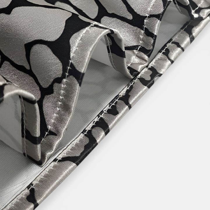 Rosemary | Long Sleeve Snakeskin Print Button-Up Blouse