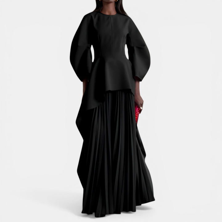 Lorraine | Long Sleeve Tiered Maxi Dress