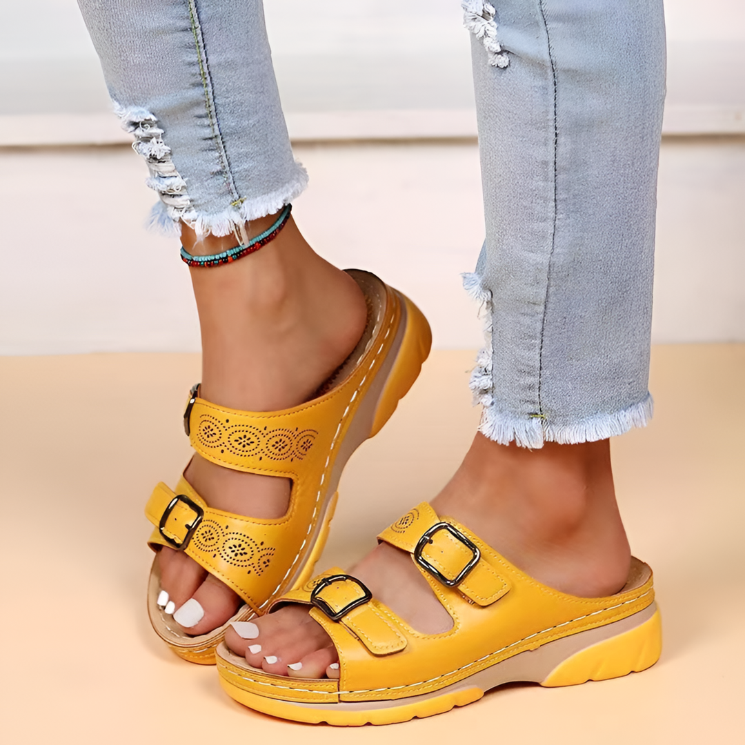 Wilma | Double Strap Platform Slide Sandal