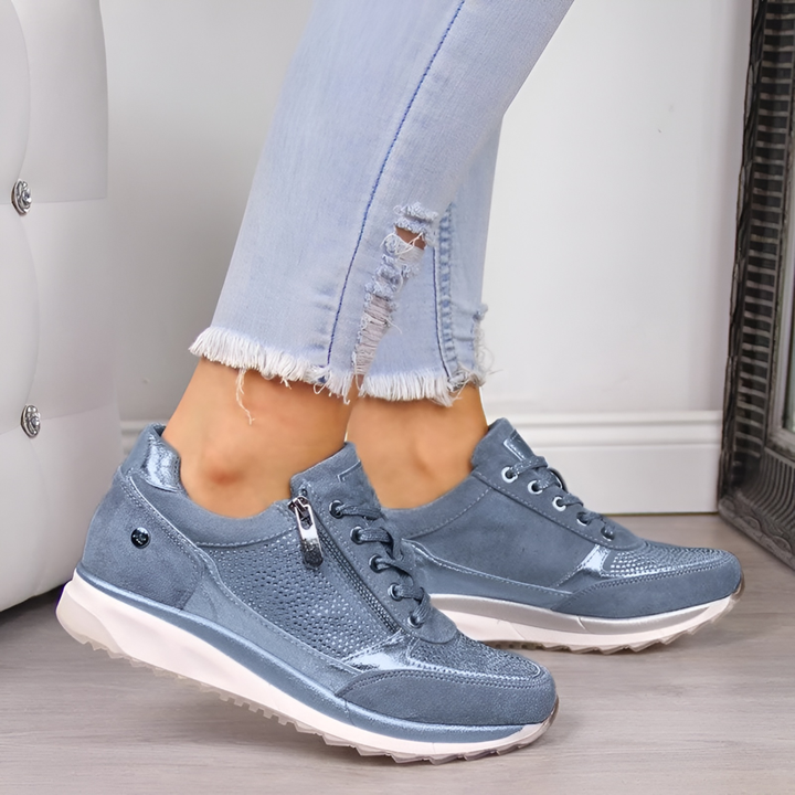 Vera | Lace-Up Side Zip Casual Sneaker