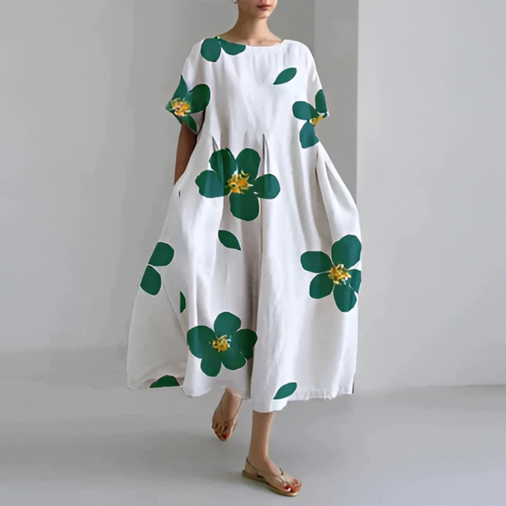 Florence | Oversized Floral Print Maxi Dress